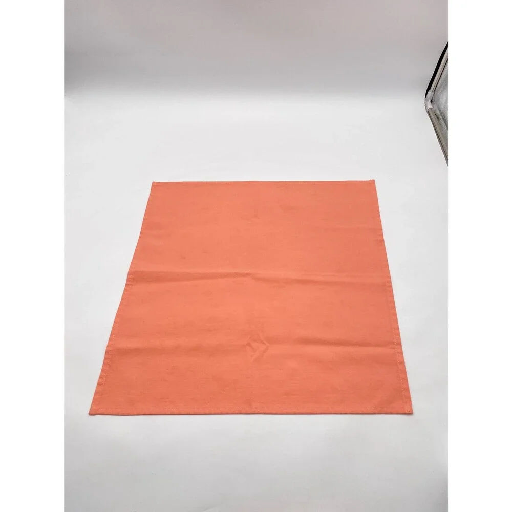 Set of 4 Peach Cotton Napkins